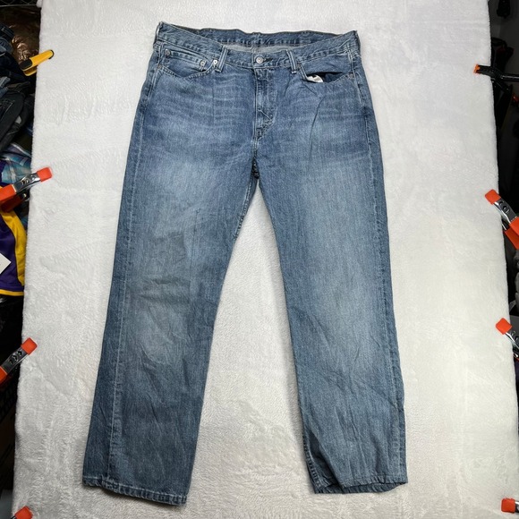 Levi's Other - Levi's Straight Jeans Men's Blue Denim Mid Rise Pockets Classic Zip Fly - 38X30